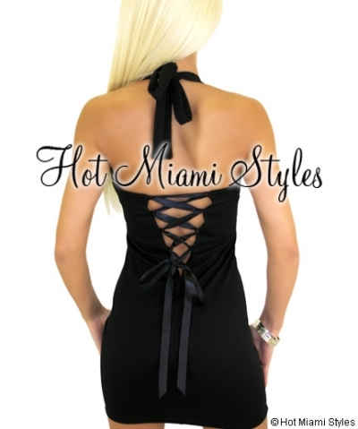 Черное короткое платье Hot Miami Styles