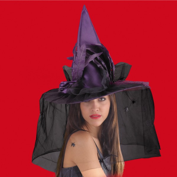 Шляпа Ведьмы с вуалью